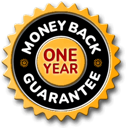 Seal and banner highlighting the 365-day money-back guarantee for all JointVive purchases.