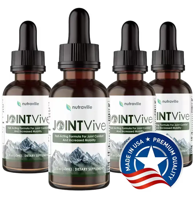 JointVive Most Popular Package with 4 bottles, priced at $59 each. Includes a 120-day supply and 365-day money-back guarantee.