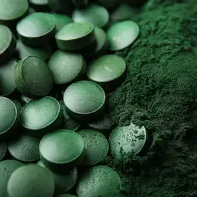 PowerSpiral Sea Nutrient - Green PowerSpiral Sea Nutrient tablets and powder, representing marine nutrients that promote energy and mobility.